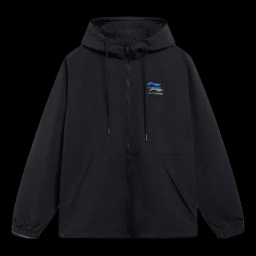 Li-Ning Double Logo Waterproof Hooded Jacket 'Black'