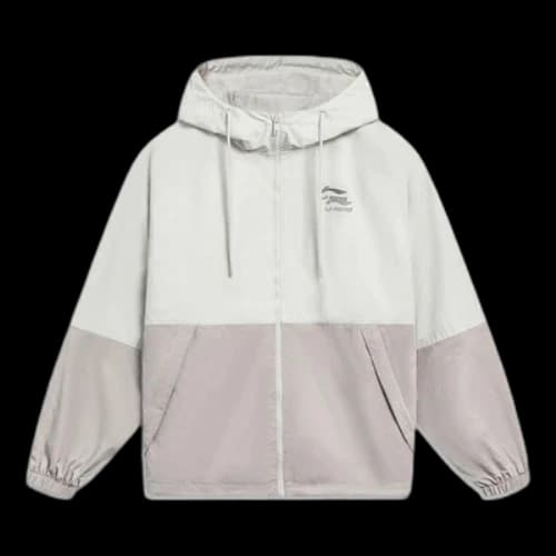 Li-Ning Graphic Color Block Windbreaker 'White Grey'