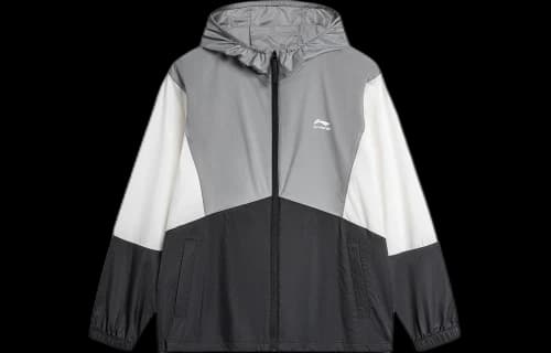 Li-Ning Color Block Windbreaker 'White Grey Black'