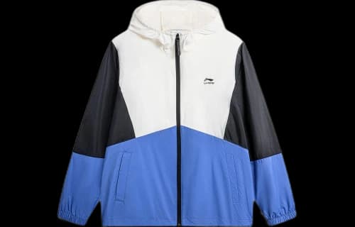 Li-Ning Color Block Windbreaker 'White Black Blue'