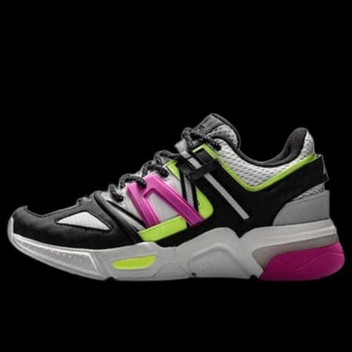 Li-Ning Light Classic Leisure Low 'Black Grey Neon Green' (Women's)