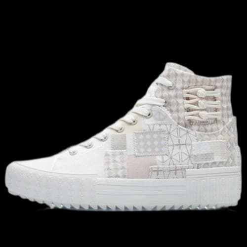 Li-Ning CF WuXing Canvas Hi Shoes 'White Grey'