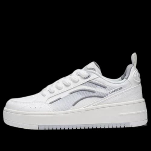 Li-Ning Lifestyle Skate Shoes 'White Grey' (Women's)