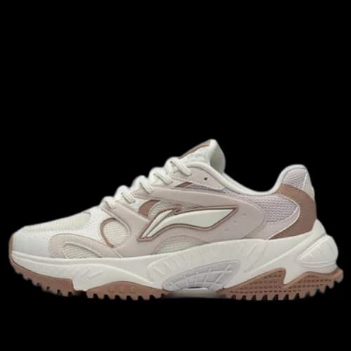 Li-Ning Star Wind Sneakers 'White Beige Brown' (Women's)