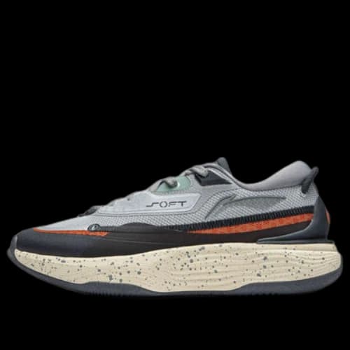 Li-Ning Soft Warm Fleece Sneakers 'Grey Orange'
