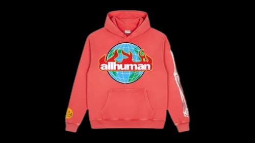 All Human End Is Near Hoodie Red Wash