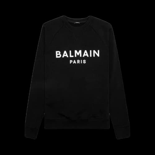 Balmain Logo Print Crewneck Sweatshirt 'Black'
