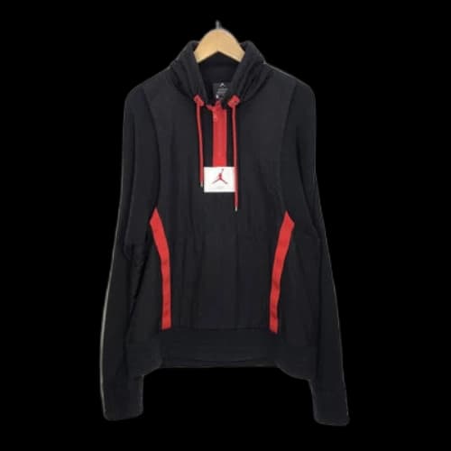 Nike Union x Air Jordan NRG Vault AJ Flight 1/2 Zip Jacket 'Black Red'
