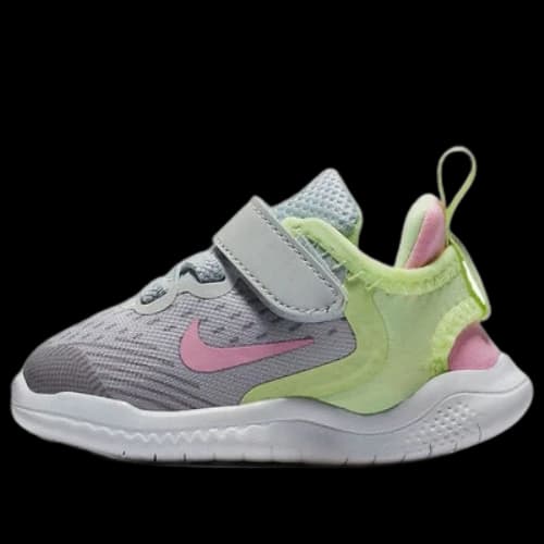(TD) Nike Free RN Low-Top Running Shoes Gray/Pink