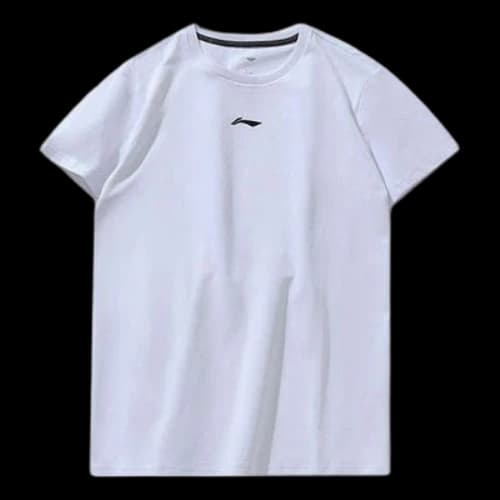 Li-Ning Chest Logo Casual Sports Round Neck Short Sleeve 'White'