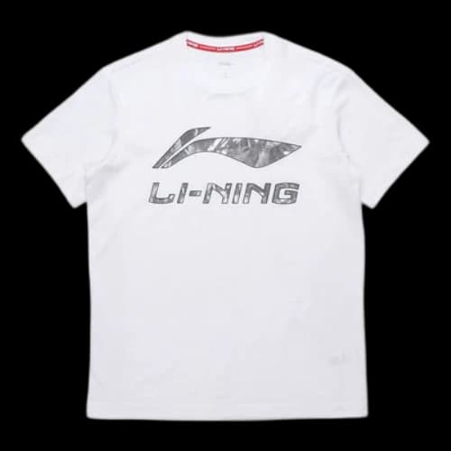 Li-Ning Printed Logo Casual Short Sleeve Tee 'White Silver'