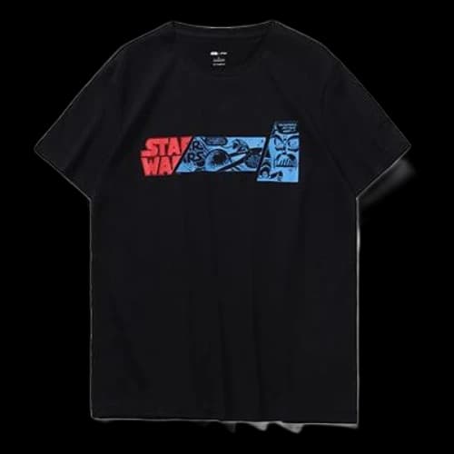 Li-Ning Star War Series Anime Alphabet Printing Short Sleeve Black