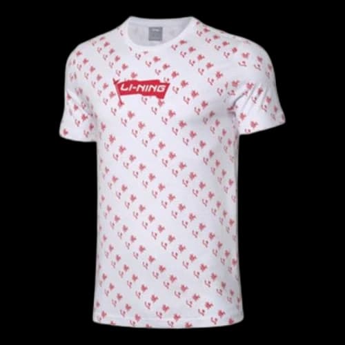 Li-Ning Basketball Series Red Flag Printing Short Sleeve 'White'