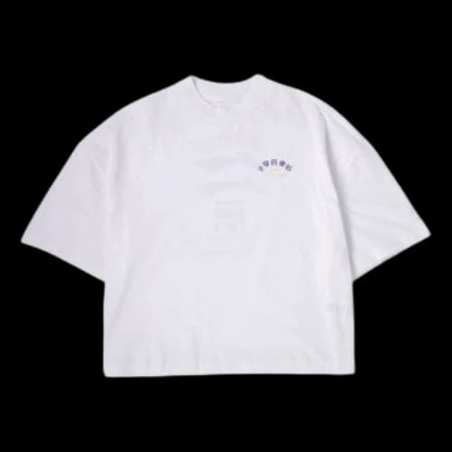 Li-Ning Back Logo Graffiti Printing Round Neck Short Sleeve White