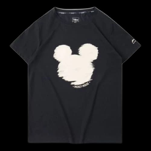 Li-Ning x Disney Crossover Mickey Avatar Printing Short Sleeve 'Black' (Women's)