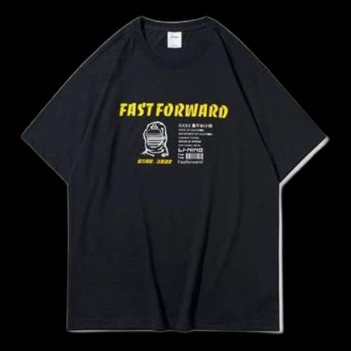 Li-Ning Alphabet Logo Printing Short Sleeve Tee 'Black'