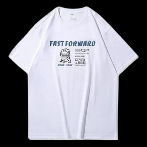 Li-Ning Alphabet Logo Printing Short Sleeve White