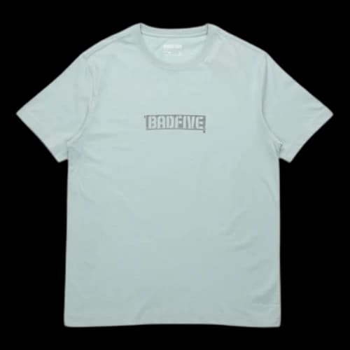 Li-Ning BADFIVE Basketball Series Alphabet Printing Round Neck Short Sleeve Gray Green