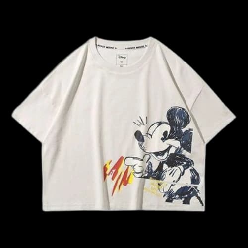 Li-Ning x Disney Mickey Mouse Crossover Tee 'White' (Women's)