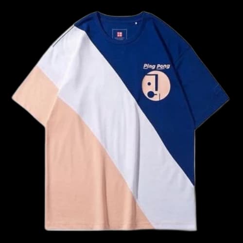 Li-Ning Paris fashion week SS20 Series Colorblock Short Sleeve 'Navy Blue White Pink'