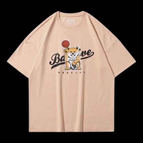 Li-Ning BadFive Basketball Series Round Neck Loose Short Sleeve 'Orange Pink' (Women's)