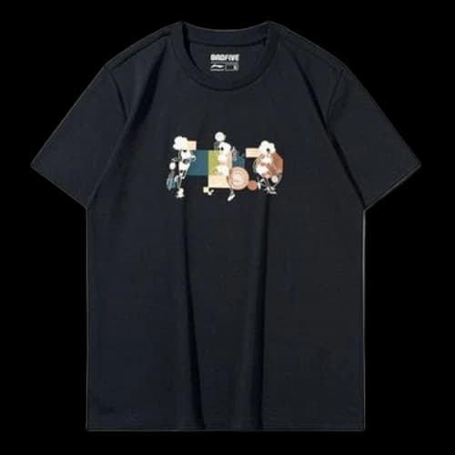 Li-Ning BADFIVE Basketball Series Round Neck Loose Short Sleeve Black