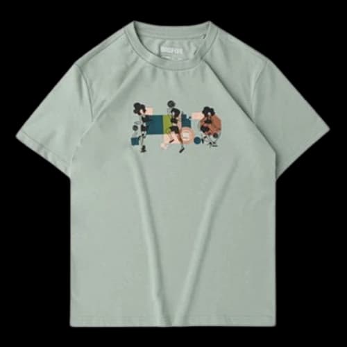 Li-Ning BADFIVE Basketball Series Round Neck Loose Short Sleeve Gray Green