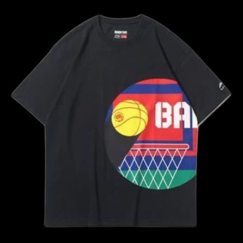 Li-Ning Basketball Printing Loose Short Sleeve 'Black'