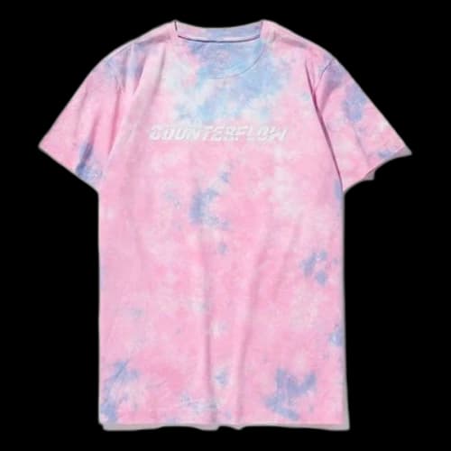 Li-Ning CF Series X Crossover Short Sleeve Unisex Blue Pink Tie Dye