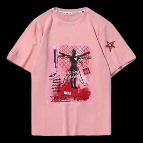 Li-Ning CF Earth Short Sleeve Couple Style Pink Red