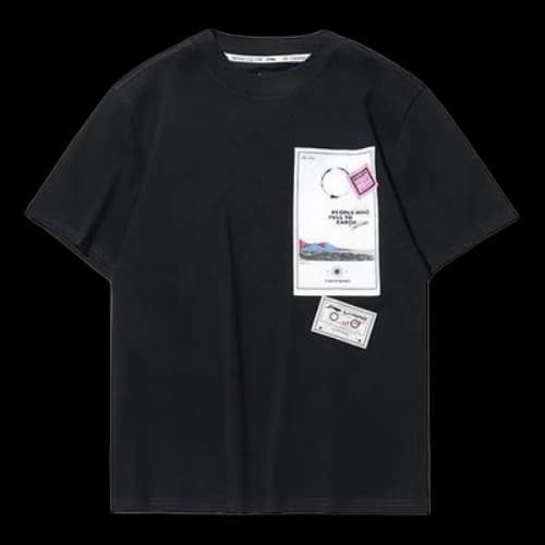 Li-Ning CF Earth Loose Short Sleeve Tee 'Black White'