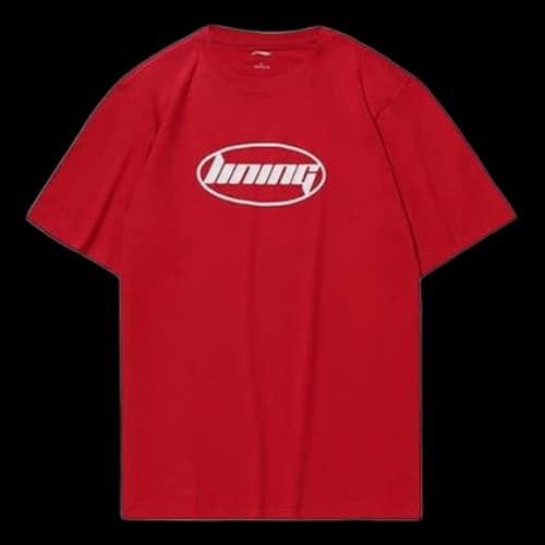 Li-Ning Alphabet Printing Short Sleeve Unisex Red