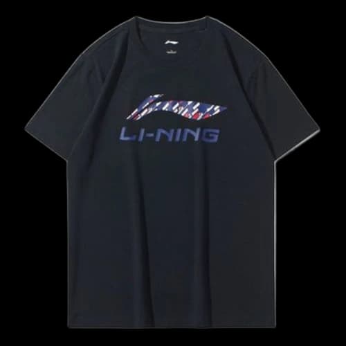Li-Ning Sports Fashion Series Alphabet Sports Short Sleeve Black