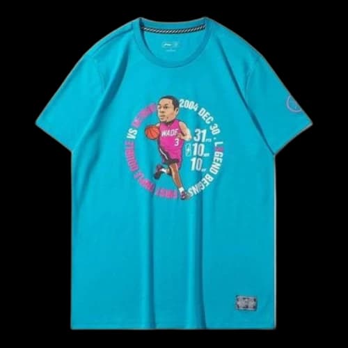 Li-Ning Way Of Wade Cartoon Graphic T-shirt 'Blue'