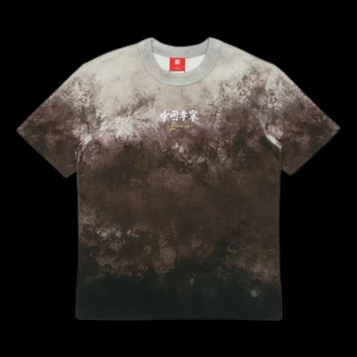Li-Ning Tie Dye Gradient Casual Sports Short Sleeve Black