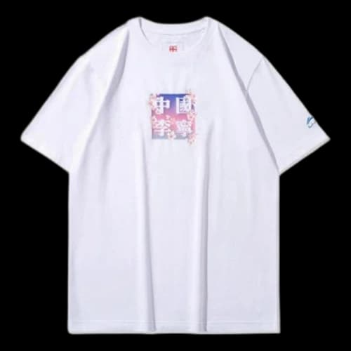 Li-Ning Sakura Limited Casual Sports Round Neck Tee 'White Blue'