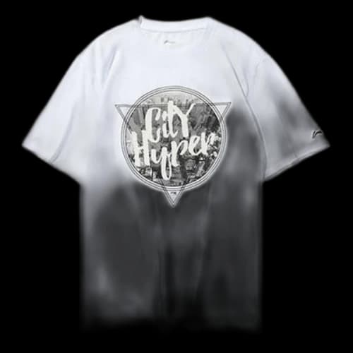 Li-Ning City Hyper Printing Short Sleeve Tee 'White Grey'