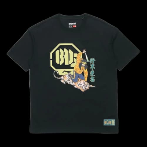 Li-Ning BADFIVE Basketball Series Printing Round Neck Short Sleeve 'Black'