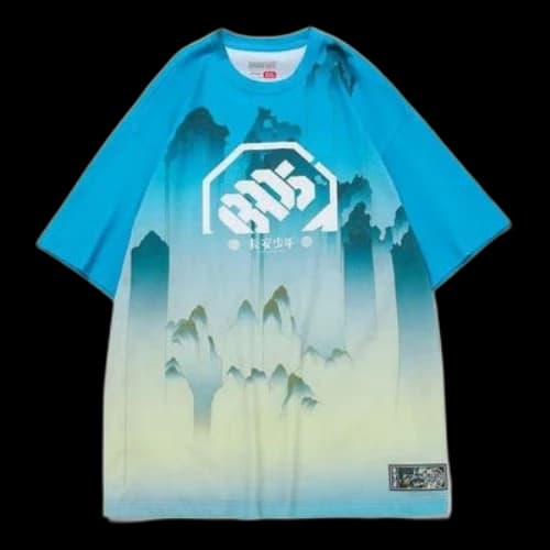 Li-Ning BadFive Graphic T-shirt 'Blue Multi'