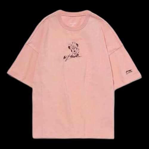 Li-Ning x Disney Crossover Round Neck Loose Casual Short Sleeve Red