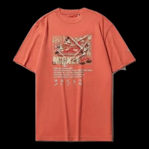 Li-Ning x Disney Crossover Pattern Printing Sports Tee 'Brick Red'