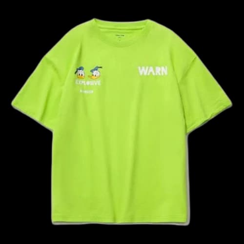 Li-Ning x Disney Crossover Sports Fashion Series Subject Printing Loose Sports Round Neck Short Sleeve Green