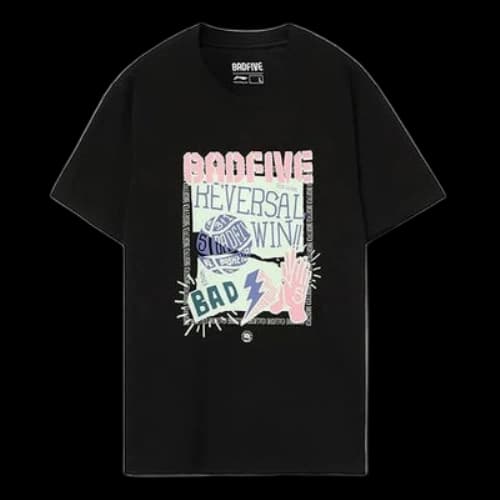 Li-Ning BadFive Graphics Loose Fit T-shirt 'Black'