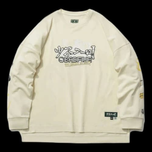Li-Ning BadFive Graphic Long Sleeve T-shirt 'Beige'