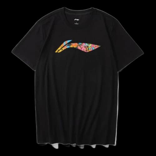 Li-Ning Big Graphic Loose Fit T-shirt 'Black Multi'
