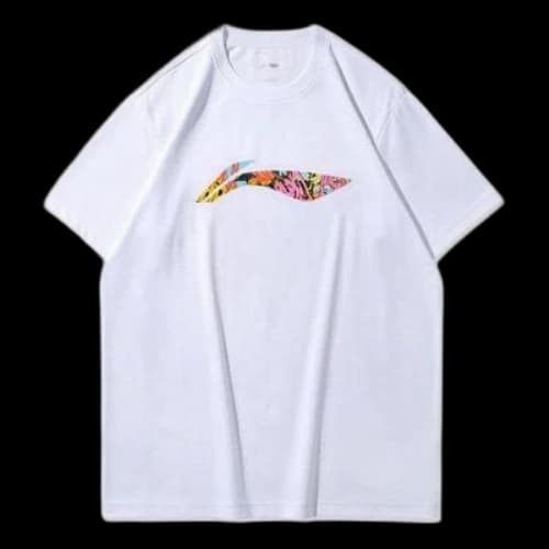 Li-Ning Big Graphic Loose Fit T-shirt 'White Multi'