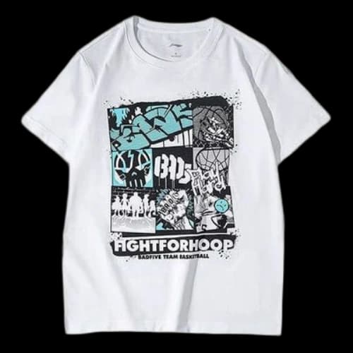 Li-Ning Hoops Cartoon Graphic T-shirt 'White'