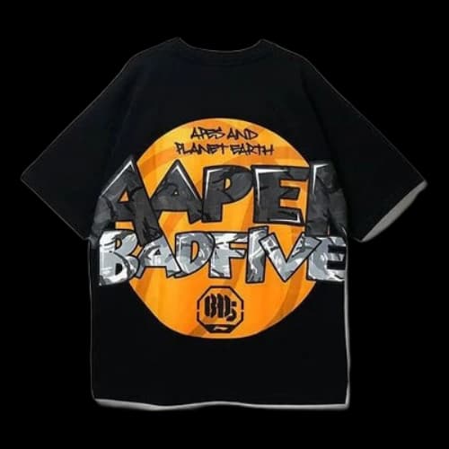 Li-Ning x Aape BadFive Graphic Loose Fit T-shirt 'Black'