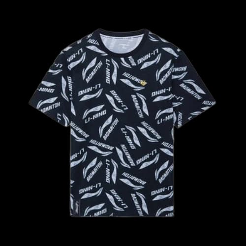 Li-Ning All-Over Print Quick-Drying T-shirt 'Black'