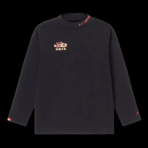 Li-Ning Sports Stylish Series Gold Embroidered Pullover 'Black'